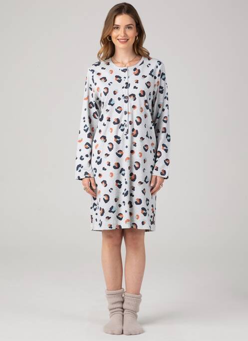 Chemise de nuit manches longues gris IMPETUS femme