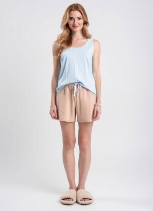 Pyjama tissage jersey bleu IMPETUS femme