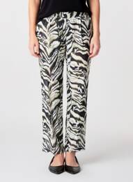 Pantalon droit taille élastique taille normale noir POMODORO femme