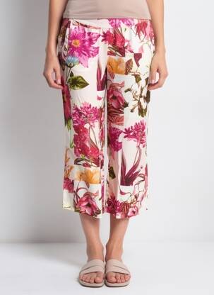 Pantacourt poches rose POMODORO femme
