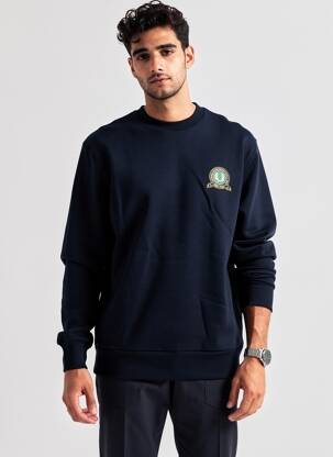 Sweat-shirt stretch manches longues bleu FRED PERRY homme