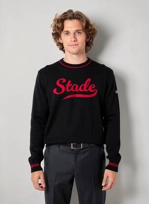 Pull stretch manches longues noir SERGE BLANCO homme
