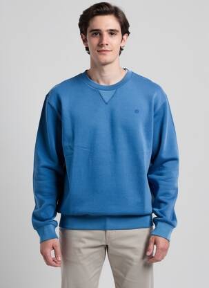 Sweat-shirt stretch manches longues bleu SERGE BLANCO homme