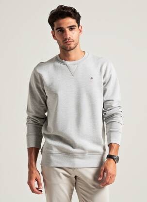 Sweat-shirt stretch manches longues gris SERGE BLANCO homme