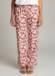 Pantalon droit taille élastique rouge SCOTCH & SODA femme