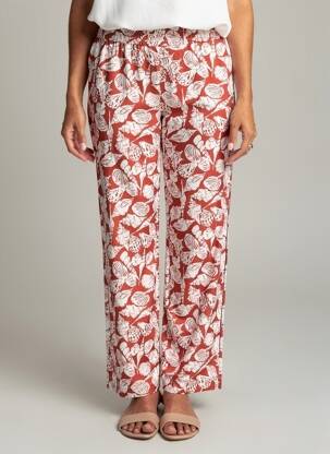 Pantalon droit taille élastique rouge SCOTCH & SODA femme