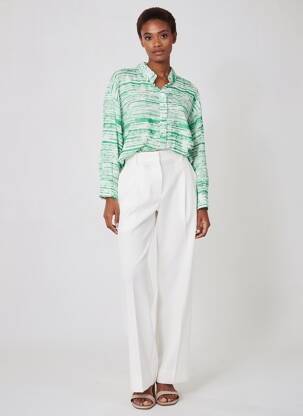 Chemisier imprimé fantaisie manches longues vert HARRIS WILSON femme