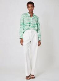 Chemisier imprimé fantaisie manches longues vert HARRIS WILSON femme