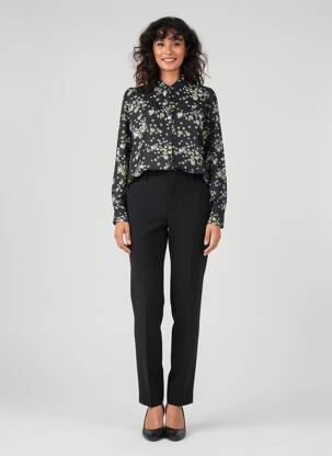 Chemisier imprimé fantaisie manches longues noir SCOTCH & SODA femme