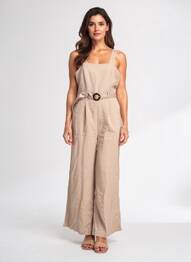 Combi-pantalon fines bretelles fines bretelles beige KOCCA femme