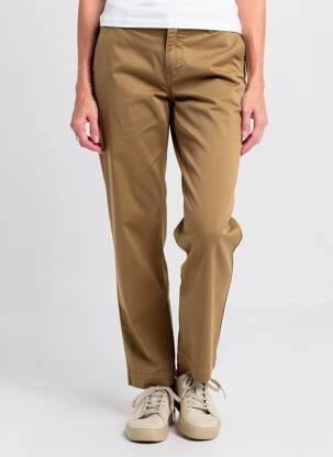 Pantalon chino tissage popeline taille normale vert MKT STUDIO femme