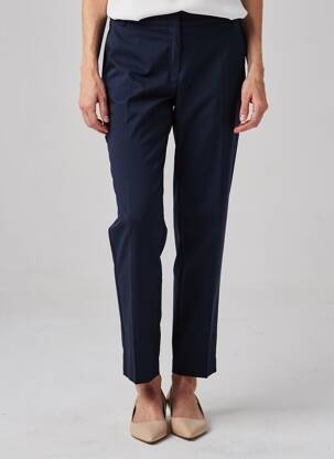 Pantalon chino broderie galons latéraux taille normale bleu IKKS femme