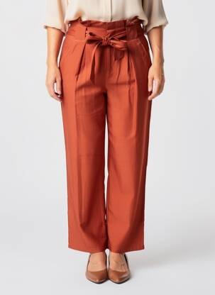 Pantalon droit coupe carotte taille haute orange SCOTCH & SODA femme