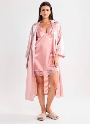 Nuisette/combinette col v rose CHANTELLE femme