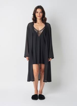 Nuisette/combinette col v noir AUBADE femme