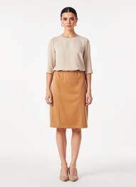Jupon /fond de robe taille normale marron MARJOLAINE femme