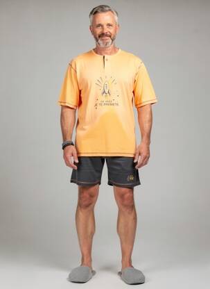 Pyjashort col rond orange CHRISTIAN CANE homme