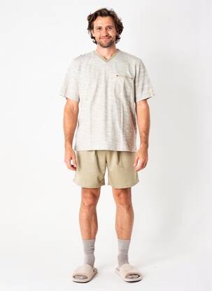 Pyjashort imprimé fantaisie vert HOM homme