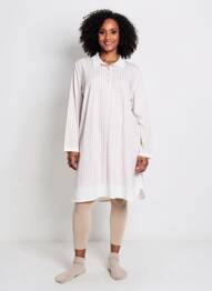 Chemise de nuit manches longues blanc CANAT femme