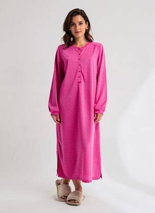 Chemise de nuit manches longues rose CALIDA femme