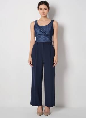 Débardeur coupe cintrée sans manche bleu OSCALITO femme
