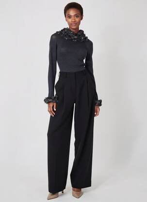 Pull coupe cintrée manches longues gris OSCALITO femme