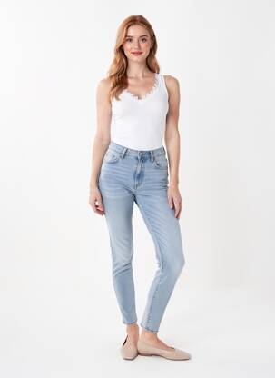 Débardeur col v sans manche blanc OSCALITO femme