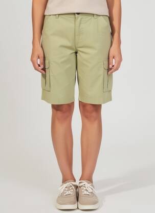 Bermuda coupe droite taille normale vert MOUSQUETON femme