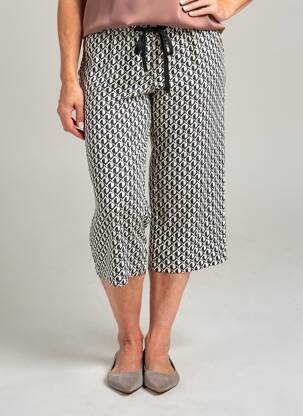 Pantalon 7/8 tissage popeline taille normale noir STARK femme