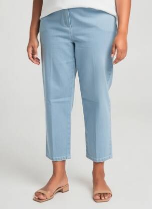 Pantacourt stretch taille normale bleu STARK femme