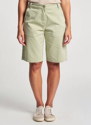 Bermuda tissage popeline taille normale vert MOUSQUETON femme