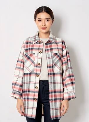 Manteau long coupe droite sans capuche bleu LA FEE MARABOUTEE femme