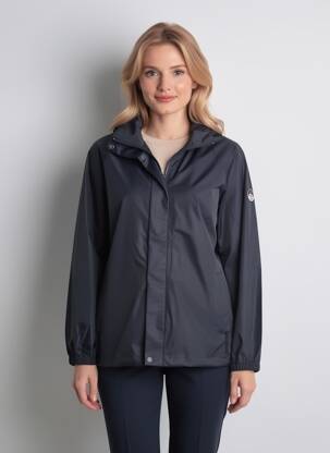 Coupe-vent manches longues a capuche bleu BERMUDES femme