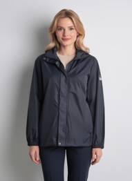 Coupe-vent poches a capuche bleu BERMUDES femme