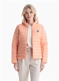 Doudoune poches sans capuche orange BERMUDES femme