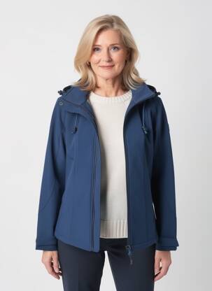 Veste casual poches bleu BERMUDES femme