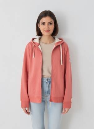 Veste casual col rond orange ALL'OCEAN femme