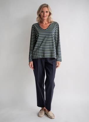 T-shirt manches longues manches longues bleu SAINT JAMES femme