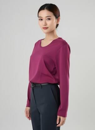 T-shirt manches longues manches longues violet SAINT JAMES femme