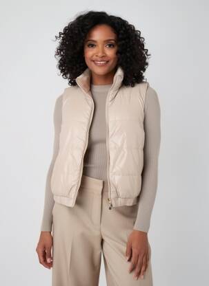 Doudoune poches sans capuche beige ELLE EST OU LA MER femme