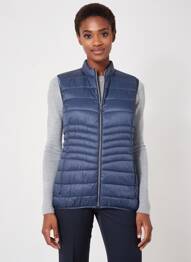 Doudoune poches sans capuche bleu BERMUDES femme