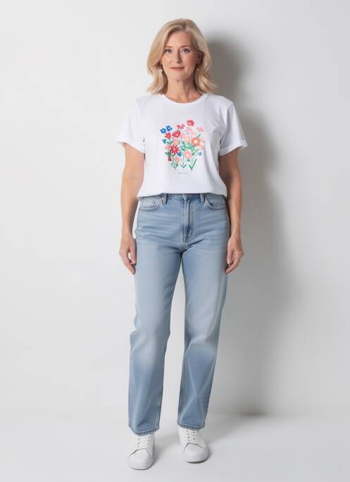 T-shirt sérigraphie manches courtes blanc SAINT JAMES femme