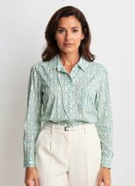 Chemisier coupe cintrée manches longues vert POMODORO femme