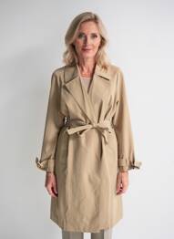 Trench tissage popeline sans capuche beige CISO femme