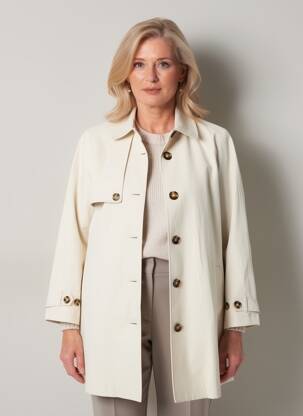 Trench tissage popeline sans capuche beige CISO femme