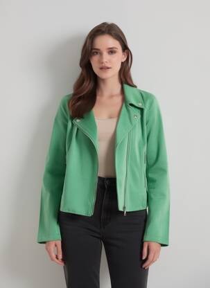 Veste casual tissage suedine vert VERO MODA femme