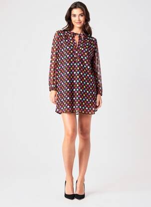 Robe courte manches longues manches longues noir COMPAÑIA FANTASTICA femme