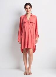 Robe mi-longue manches longues manches longues rouge VERO MODA femme