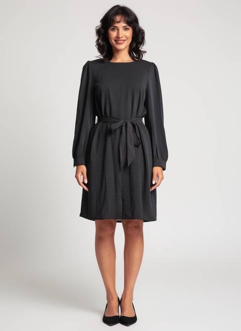 Robe mi-longue manches longues manches longues noir VERO MODA femme