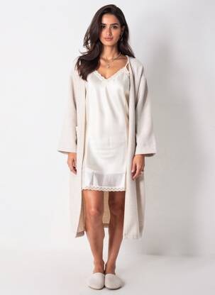 Nuisette/combinette effet matière satinée beige TECCIA femme